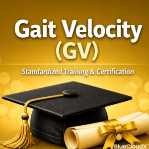 Gait Velocity GV standardized training and certification graphic