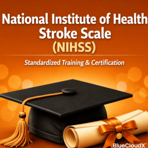 NIHSS Stroke Scale certification course with graduation cap